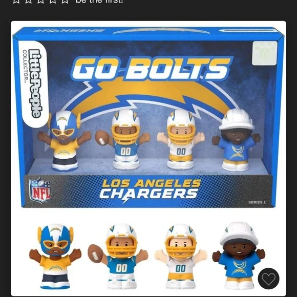 Fisher Price Little People x NFL Collector Los Angeles Chargers Figure 4-Pack - Picture 3 of 16